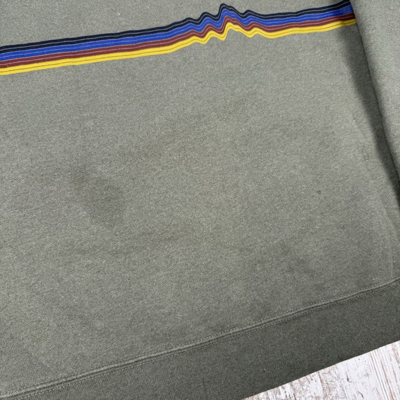 PATAGONIA Ridge Rise Stripe Uprisal‎ Crew Sweatshirt Sleet Green Women Sz S - Picture 8 of 9